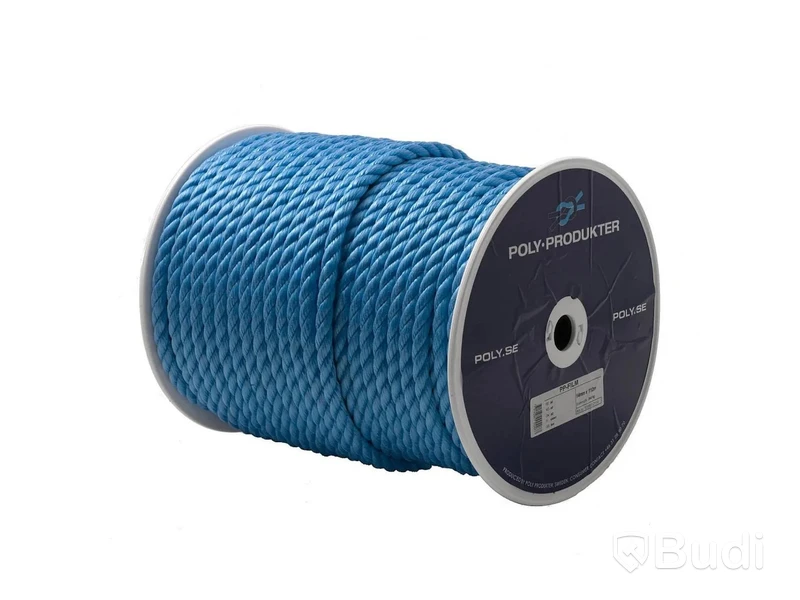 (NEW) POLYPROPYLENE ROPE, 3-STRAND, BLUE, 12MM X 150M SPOOL