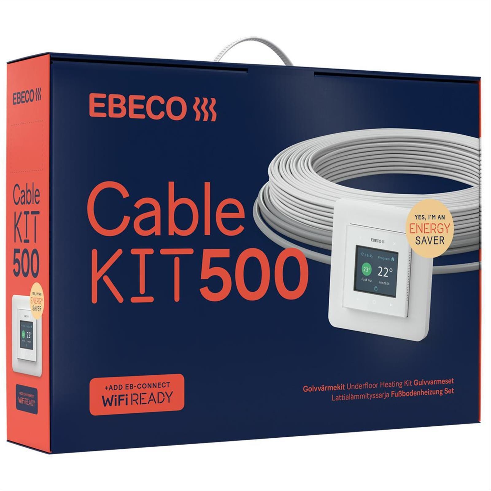 GOLVVÄRMEKIT EBECO, CABLE KIT 500, 73 M/810 W