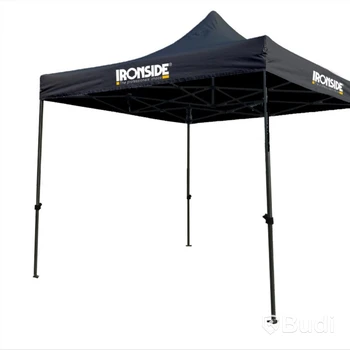 TÄLT IRONSIDE STÅL\/PVC SVART, L=2,9 M BR=2,9 M H=2,4M