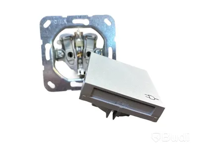 10 ST. ELUTTAG JORDAT MED TÄCKLOCK GIRA, SYSTEM 55 PETSKYDD, ALUMINIUM