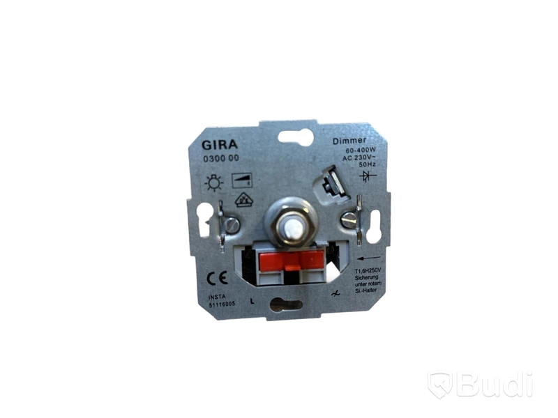 10 ST. GLÖDLAMPSDIMMER MED TÄCKPLATTA GIRA, SYSTEM 55, ALUMINIUM, 60-400W