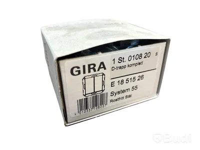 10 ST. STRÖMBRYTARE MED VIPPA, GIRA, SYSTEM 55 D-TRAPP, ROSTFRITT