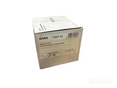 10 ST. GLÖDLAMPSDIMMER MED TRYCKBRYTARE GIRA, SYSTEM 55, TRONIC KRITVIT, 20-520W