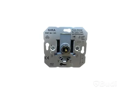 10 ST. GLÖDLAMPSDIMMER MED TRYCKBRYTARE GIRA, SYSTEM 55, TRONIC ROSTFRITT, 20-520W