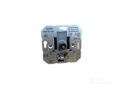 10 ST. GLÖDLAMPSDIMMER MED TRYCKBRYTARE GIRA, SYSTEM 55, TRONIC ALUMINIUM, 20-520W