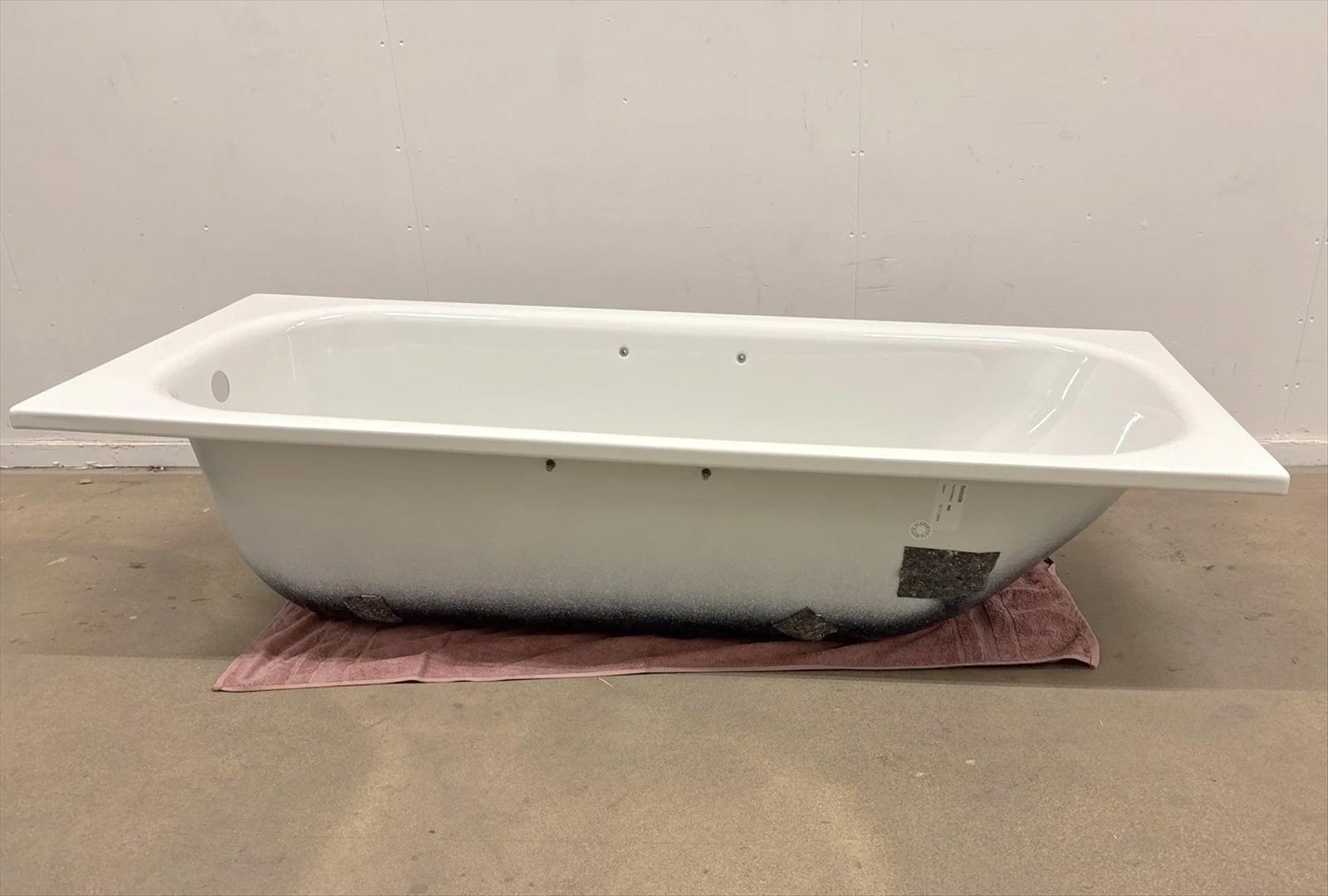 BADKAR GBG, INBYGGNAD 2945, 170X70 CM, MED GLAZEPLUS, HÅL FÖR HANDTAG OCH BRÄDDAVLOPP