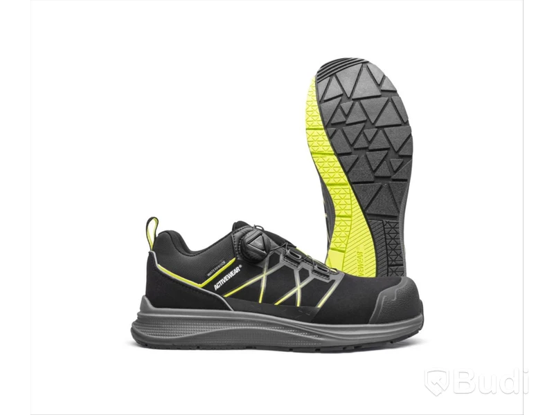 (NEW) 2 SAFETY SHOES, ACTIVEWEAR KIPP 7678, S7S FITGO, BLACK, SIZE 47