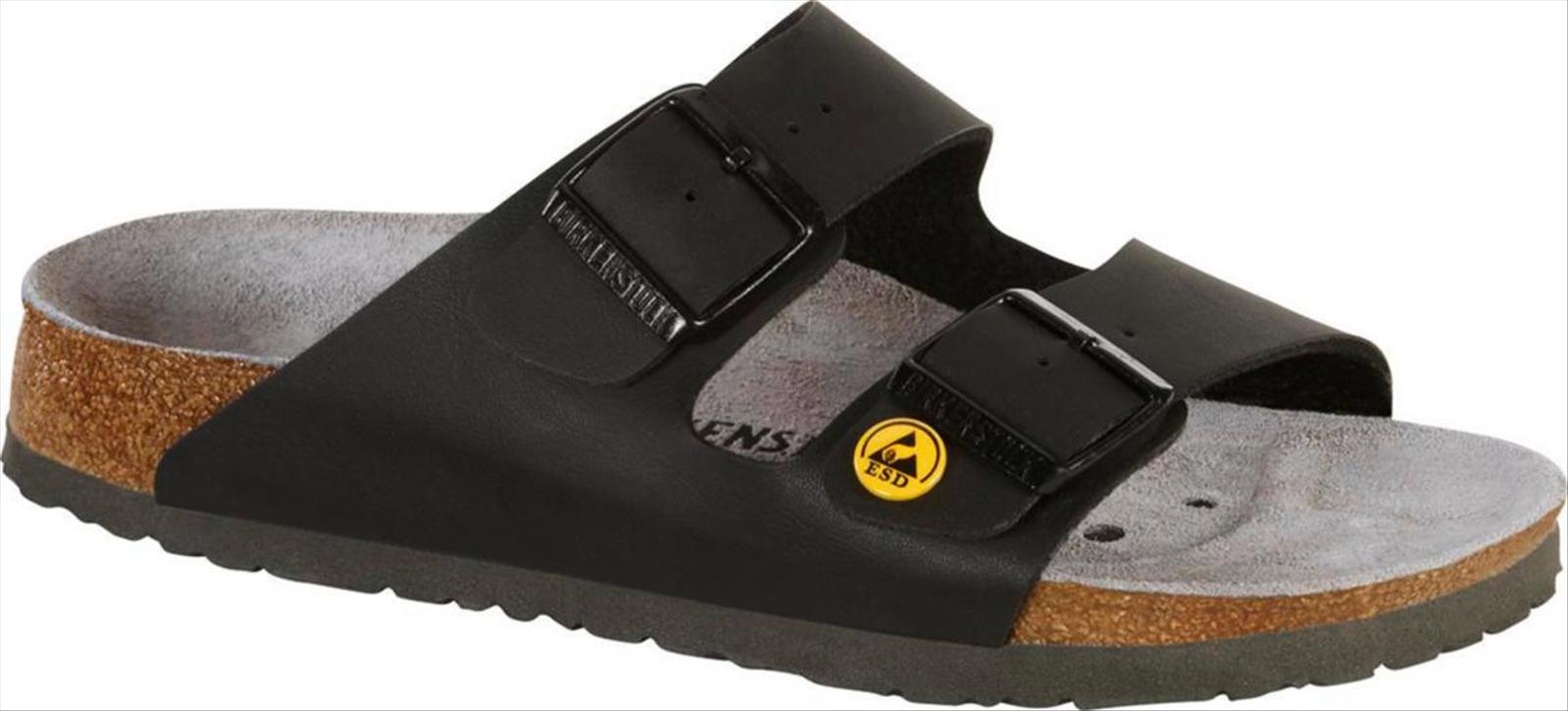 (NEW) BIRKENSTOCK ARIZONA ESD SANDALS, BLACK, REGULAR WIDTH, SIZE 43