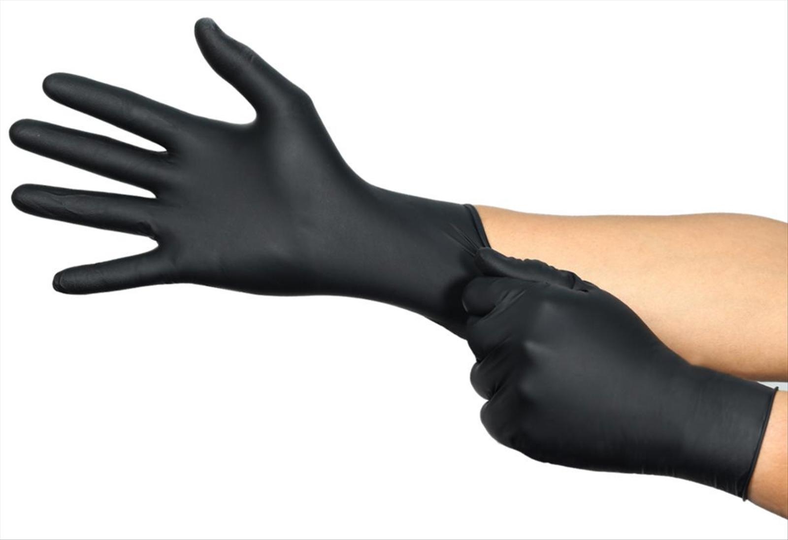 (NEW) 3 PCS. ANSELL 94-242 NITRILE DISPOSABLE GLOVES 100/PACK ESD M/8