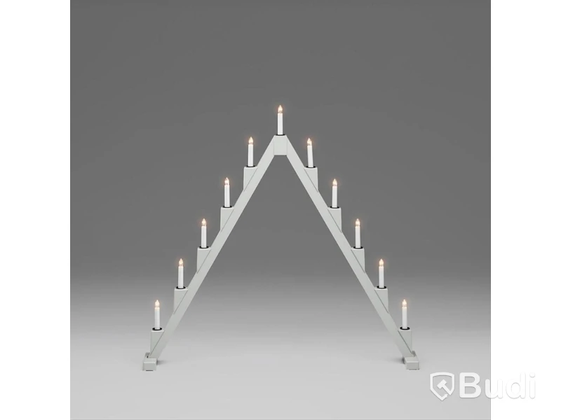 (NEW) 2 PCS. FOLDABLE WHITE 11-LIGHT ELECTRIC CANDELABRAS