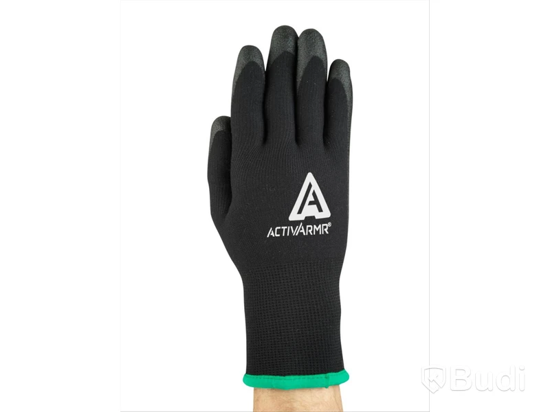 HANDSKE ANSELL 97-631 FODRAD, SVART PVC STL. 7, 13 PAR