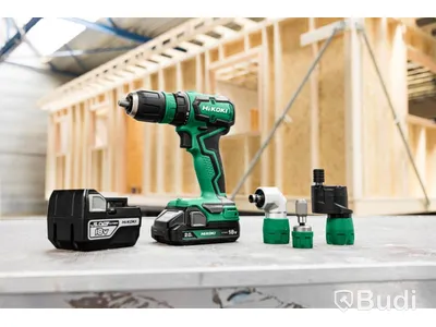 (NEW) HIKOKI DS18DDQ DRILL/DRIVER, 18V SET 2X5AH/4 CHUCKS/HCS NOTE! BROKEN