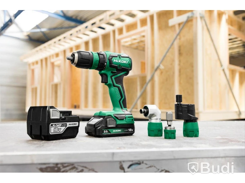 (NEW) HIKOKI DS18DDQ DRILL/DRIVER, 18V SET 2X5AH/4 CHUCKS/HCS NOTE! BROKEN
