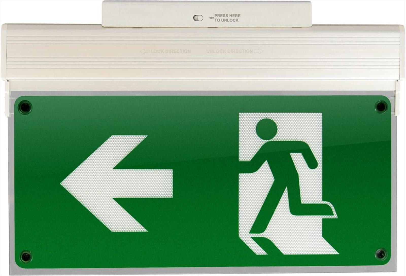 (NEW) LED EXIT SIGN LUMINAIRE WITH PGR, EMERGENCY SIGN LED