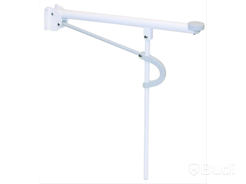 (NEW) 2 PCS. TOILET SUPPORT ARMS OPTIMA L WHITE 1 PC/PKG ETAC
