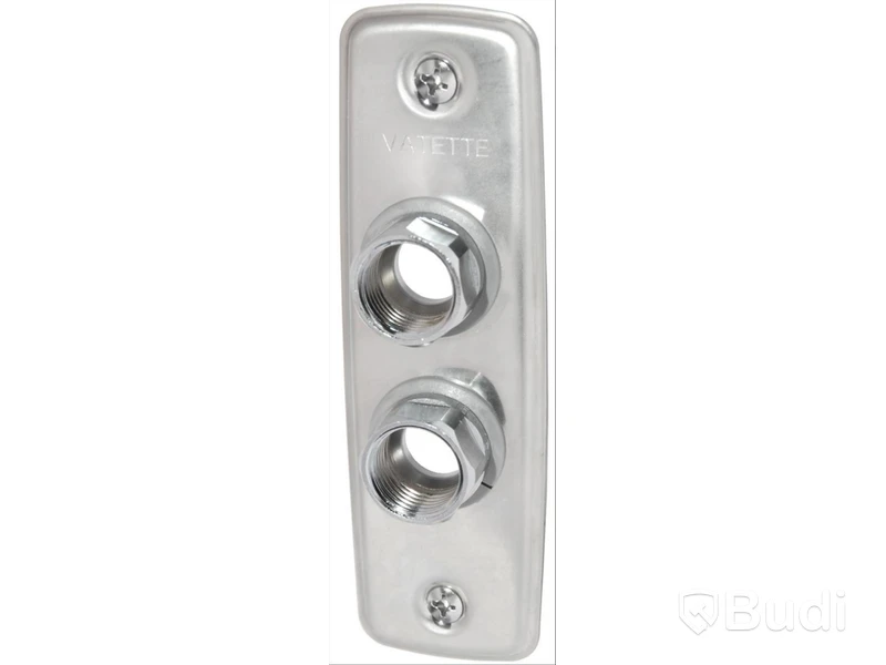 (NEW) 2 PCS. 18 VATETTE WALL PLATES FOR 2 PIPES, 60 C/C, PEX, ALUPEX FKR.