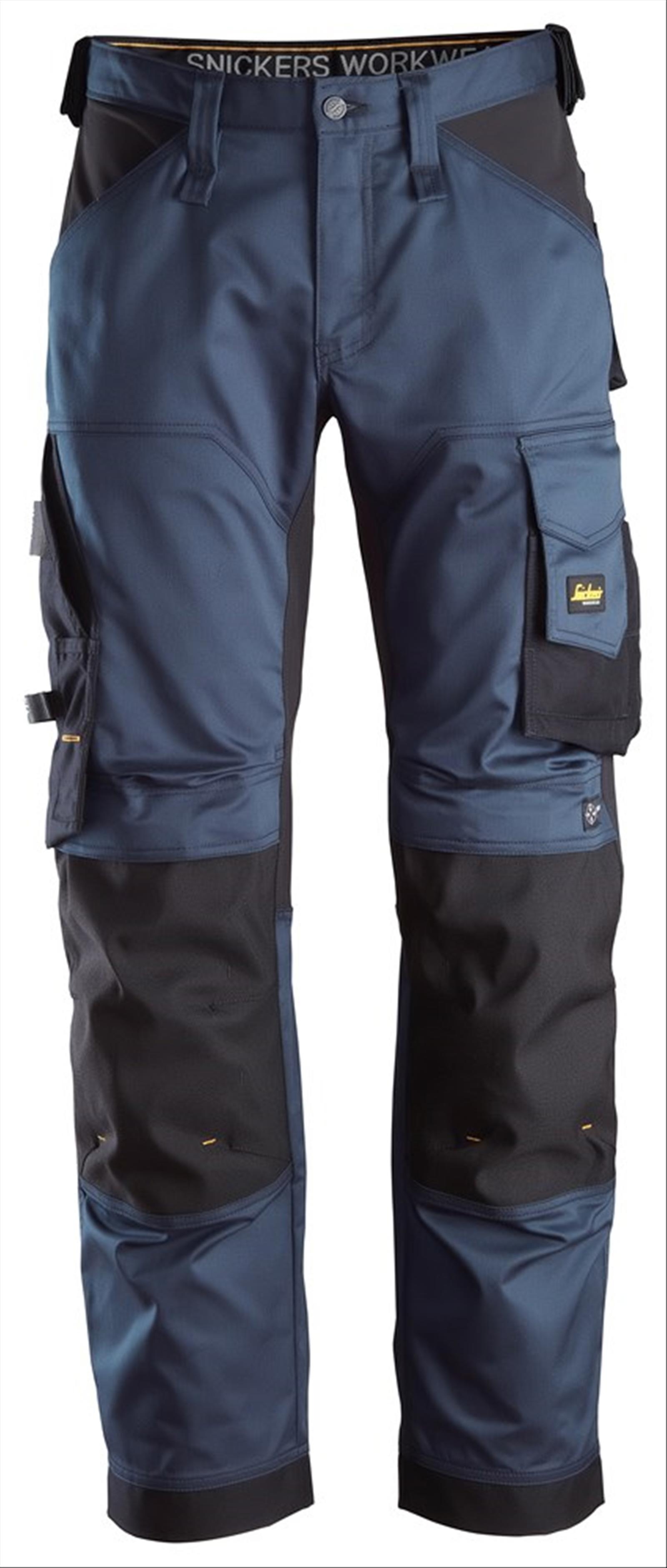 (NEW) SNICKERS WORKWEAR 6351 ALLROUNDWORK WORK TROUSERS NAVY/BLACK SIZE 50