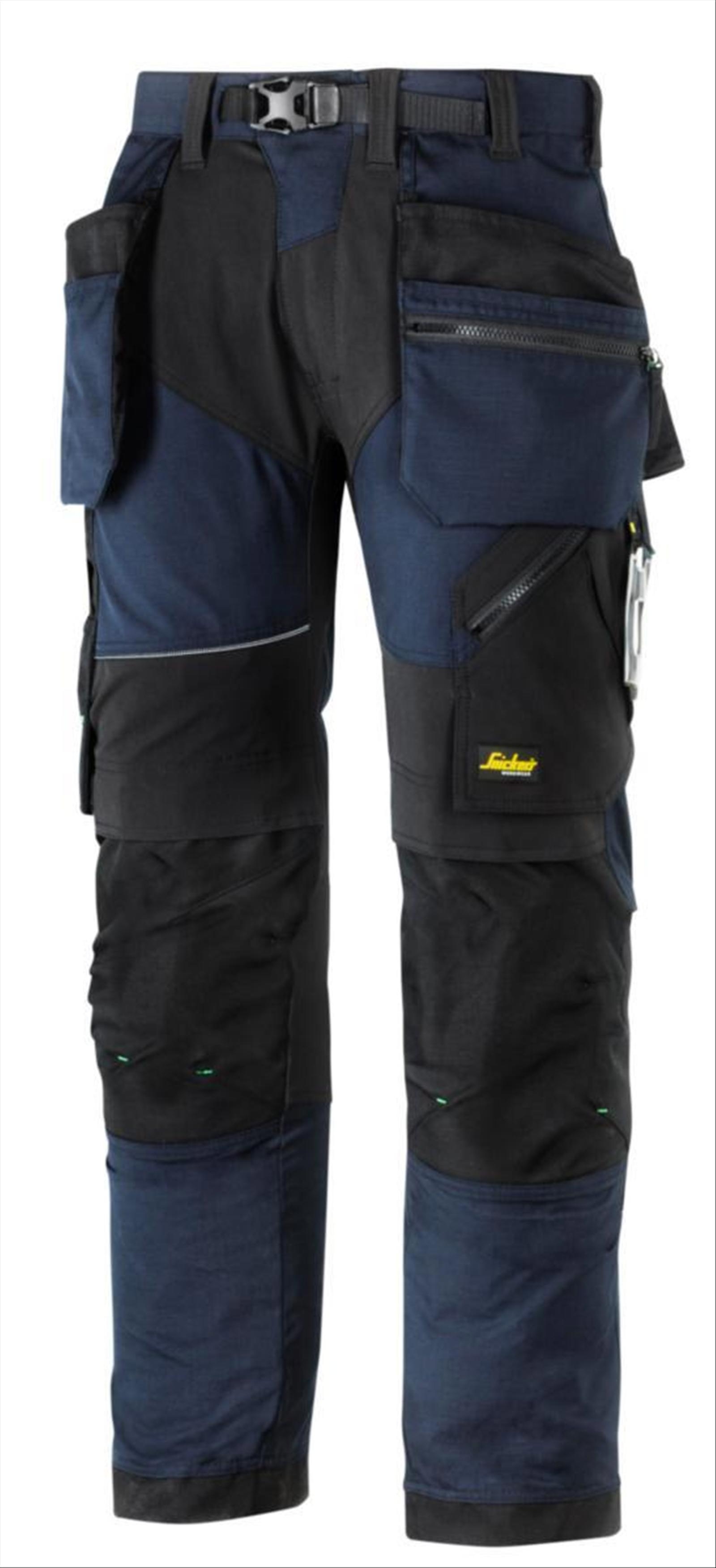 (NEW) SNICKERS 6902 NAVY/BLACK STRETCH FW HF WORK TROUSERS, SIZE 100