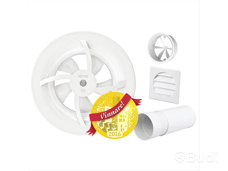 BADRUMSFLÄKT KLIMAT K7 PAKET, FLÄKT+RÖR+GALLER+STOS+SKYDD