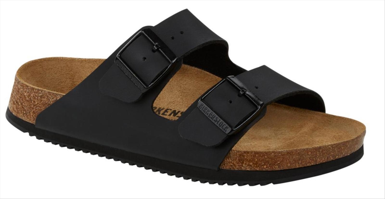 (NEW) BIRKENSTOCK ARIZONA SL WORK SANDAL, REGULAR FIT, BLACK, SIZE 41