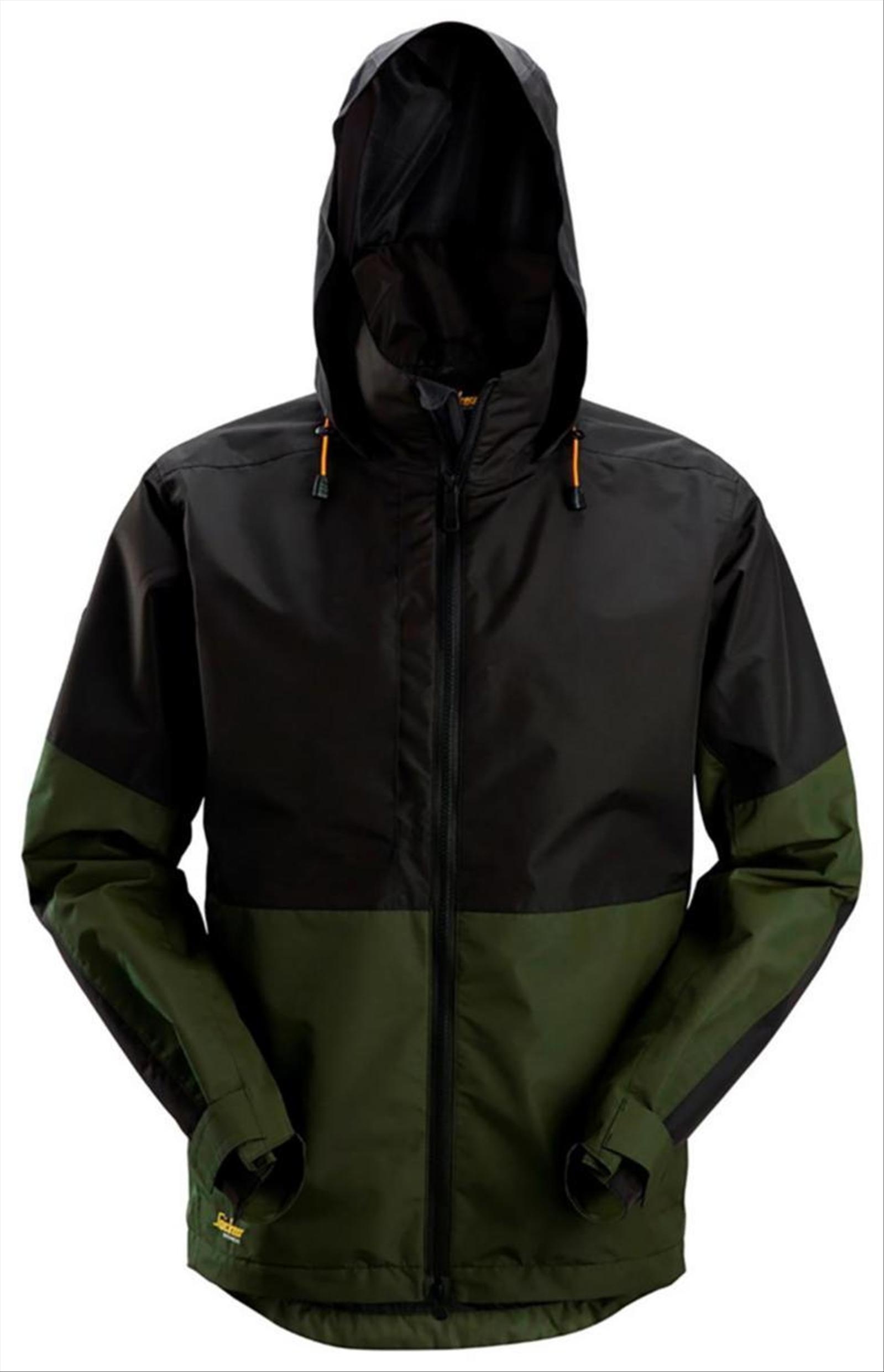 (NEW) SNICKERS 1304-3104 SHELL JACKET, GREEN/BLACK, AW, SIZE 3XL