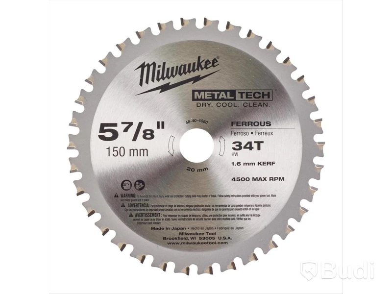 3 ST. CIRKELSÅGKLINGA MILWAUKEE MET., 150\/20\/34T