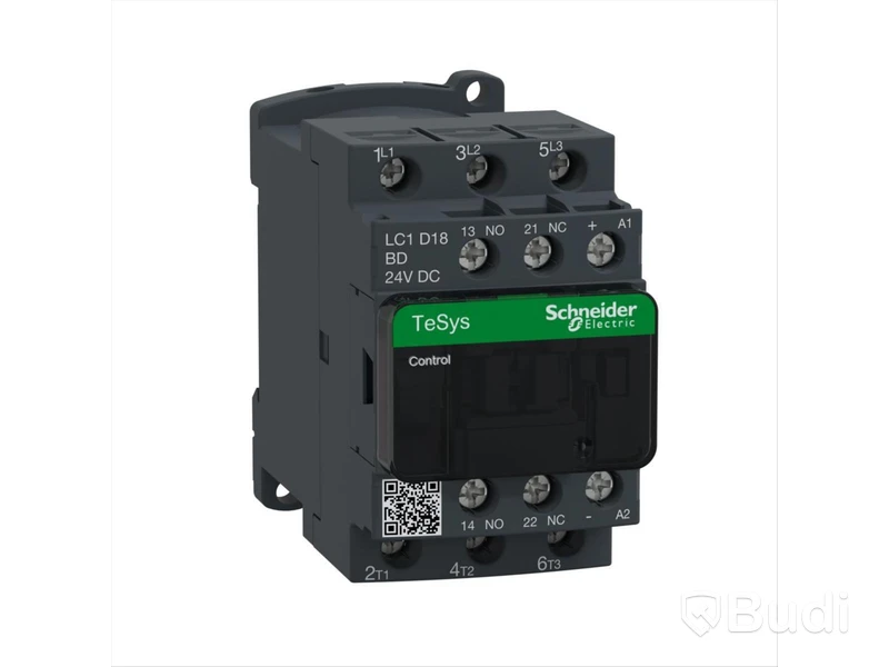 (NEW) CONTACTOR 18A 7.5KW 24VDC, LC1D18BD
