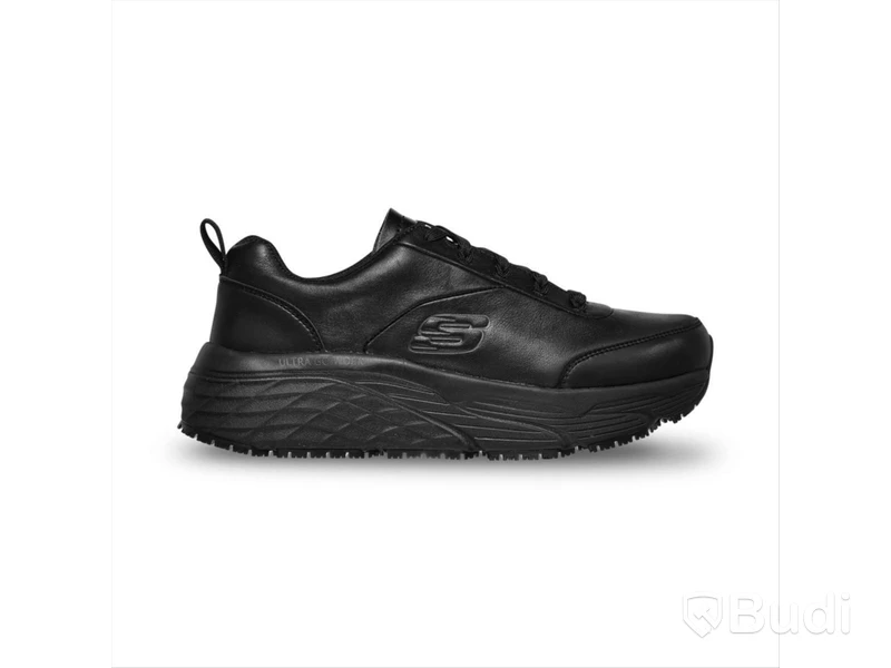 (NEW) SKECHERS MAX ELITE KAJUS WOMEN'S WORK SHOE, BLACK, SIZE 41