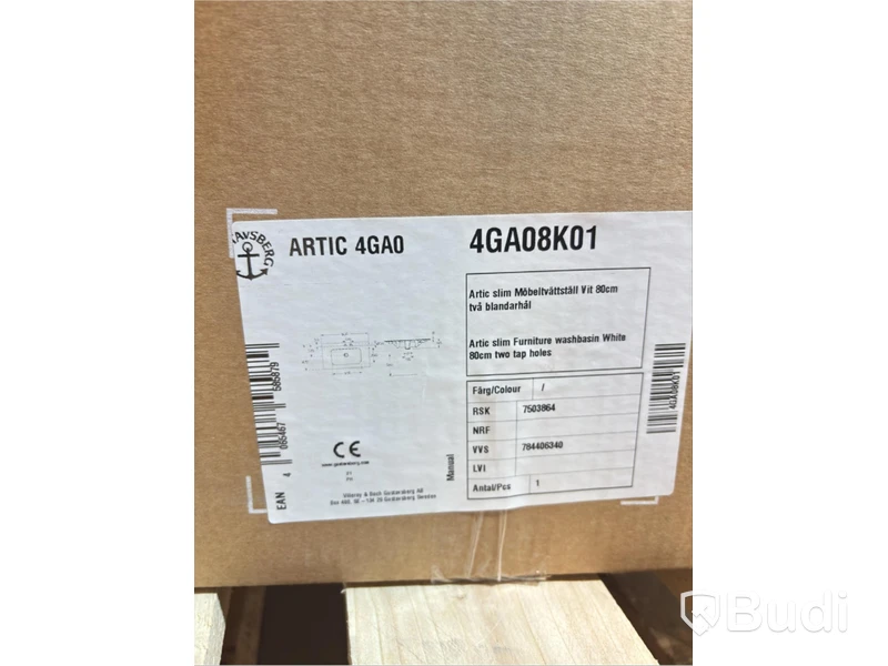 MÖBELTVÄTTSTÄLL GUSTAVSBERG VIT 80CM