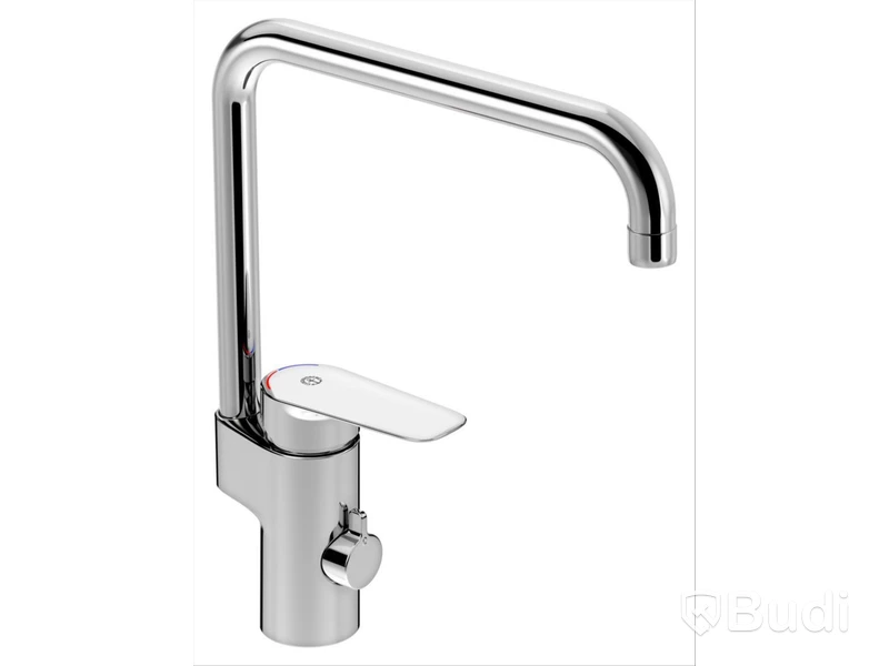 (NEW) GBG ATLANTIC KITCHEN MIXER TAP WITH DISHWASHER SHUT-OFF, HIGH SPOUT, CHROME