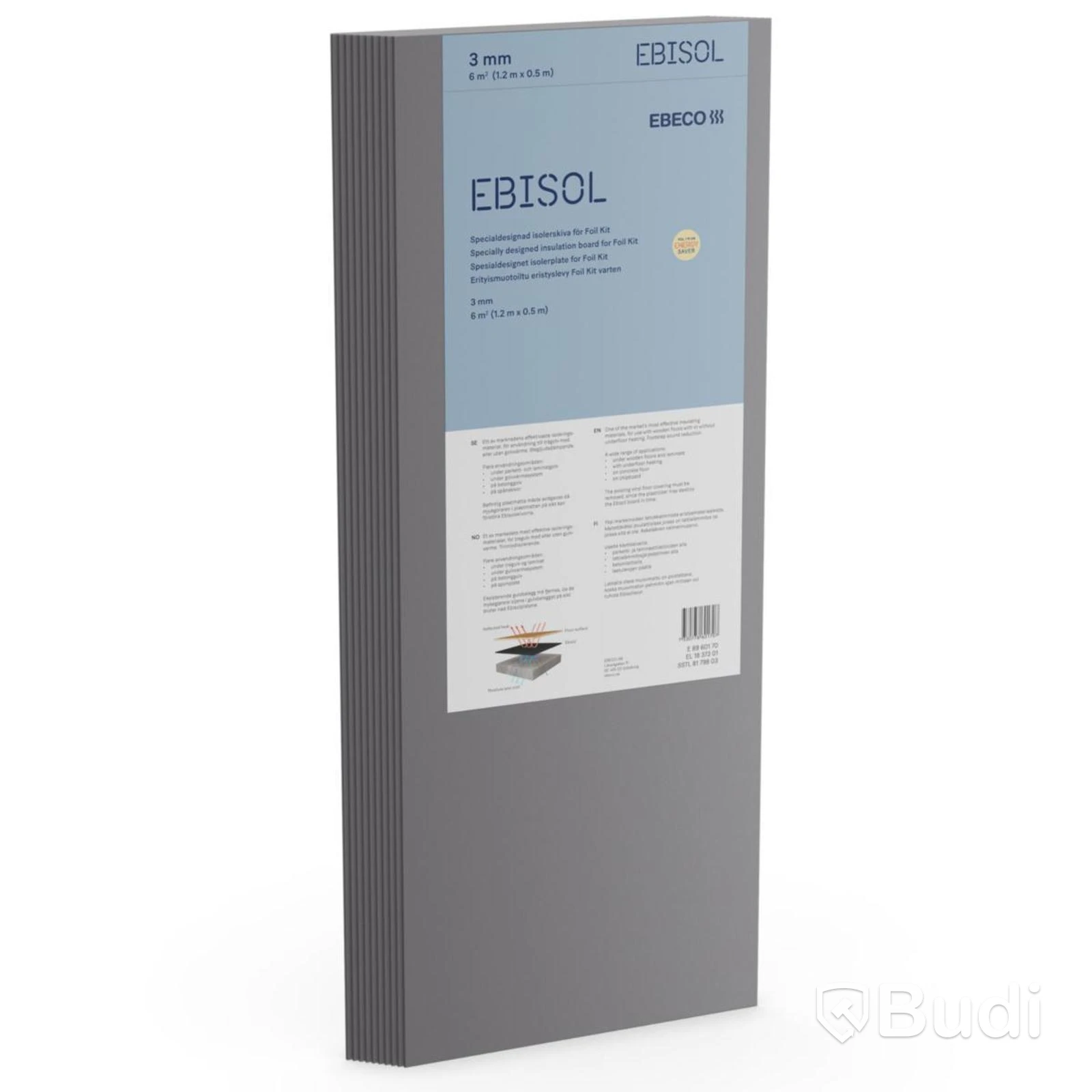 EBISOL ISOLERSKIVA 3MM 10-PACK, EBISOL 3MM\/6KVM