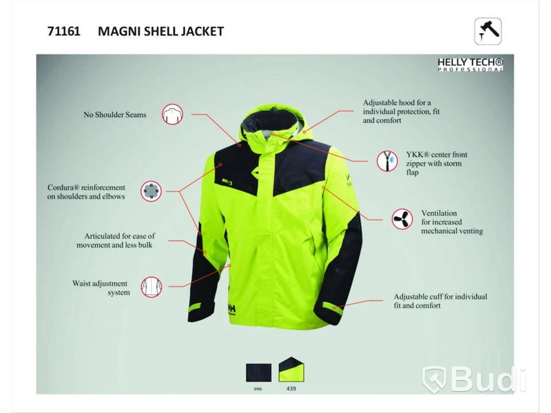 JACKA HH 71161-990 SVART, MAGNI STL M