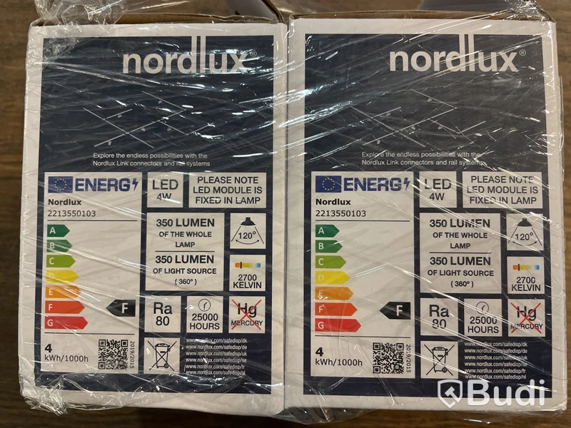 2 st. Lampor LED, Nordlux Clyde Link, svart