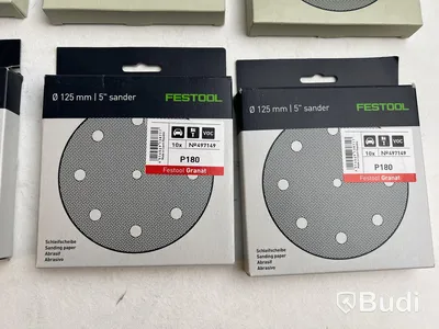 8 st. Förp. Slippapper Festool, Granat, olika modeller