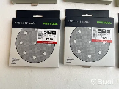 8 st. Förp. Slippapper Festool, Granat, olika modeller