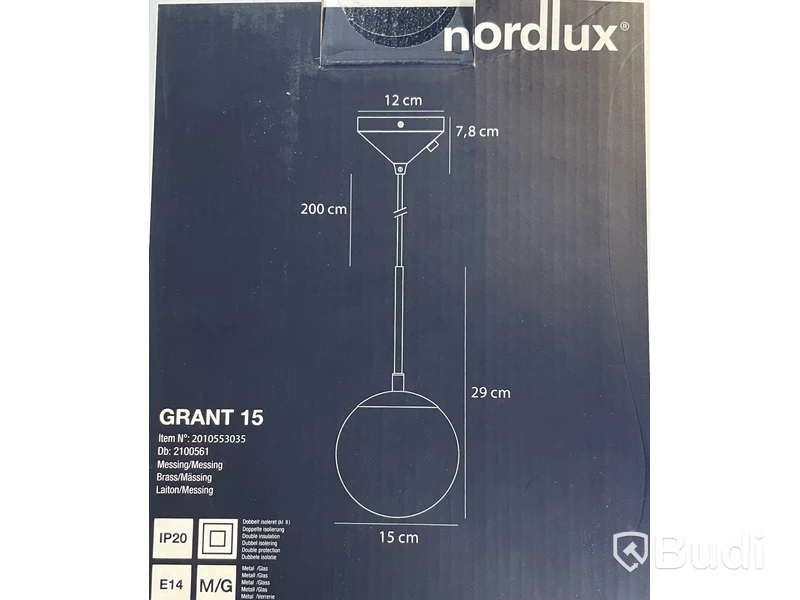 2 st. Lampor, Nordlux Grant 15