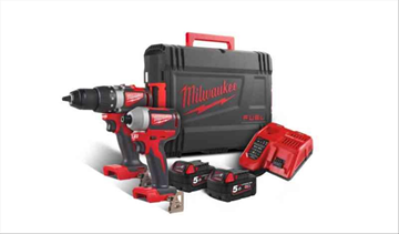 (NY) Kombikit Milwaukee, M18BLPP2B2, 2X5AH BLDD2+BLID2+M18FC HDBOX