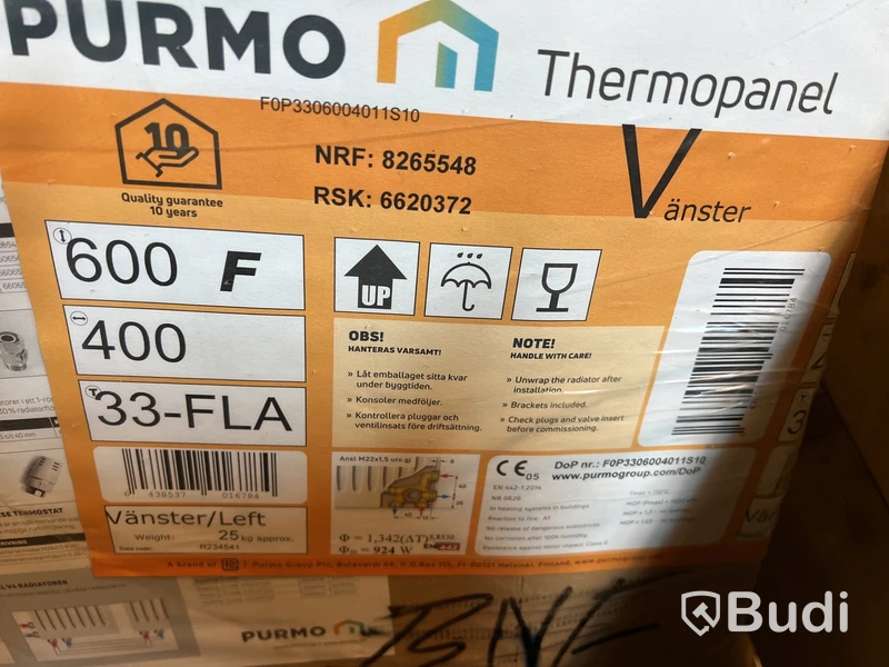Radiator Purmo 33-FLA, vänster