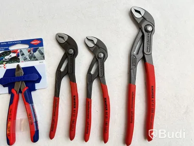 3 st. Polygriptänger och 3 st. Sidavbitare Knipex, olika storlekar