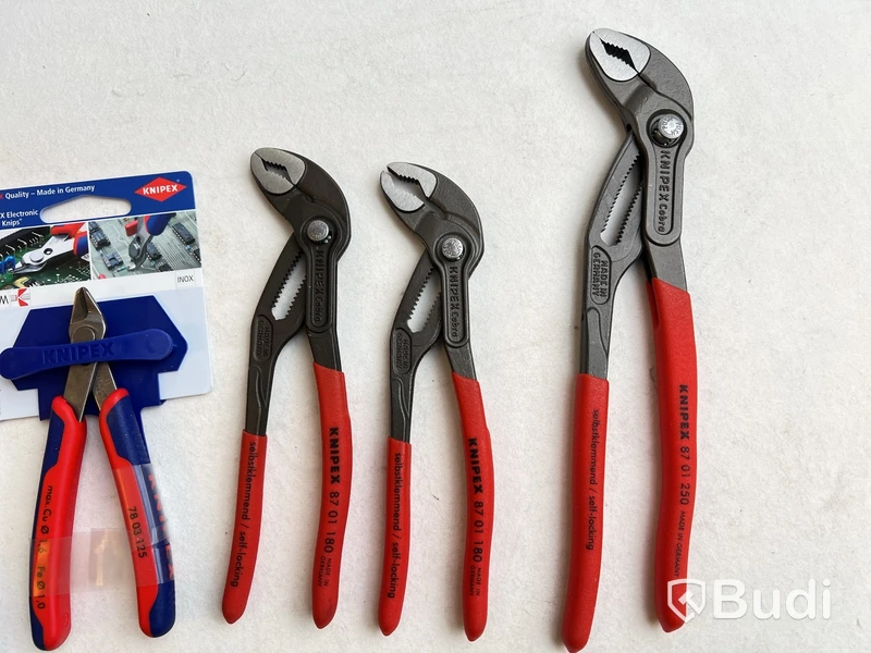 3 st. Polygriptänger och 3 st. Sidavbitare Knipex, olika storlekar