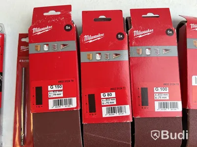 Diverse borr, slippapper och verktyg, Milwaukee