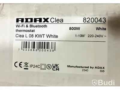 Elelement Adax, Clea L 08 KWT WiFi Vit, 800 W
