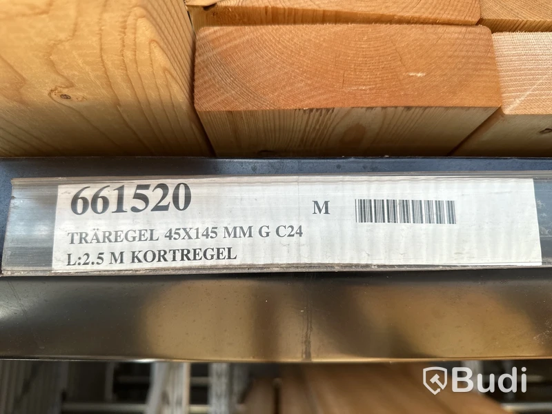 17 st. Byggregel C24 45X145MM L:2.5 M, 661520
