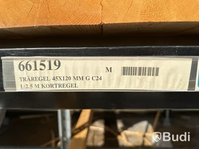 55 st. Byggregel C24 45X120MM L:2.5 M, 661519