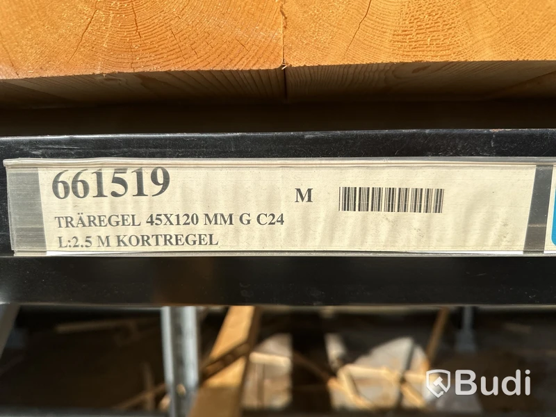 55 st. Byggregel C24 45X120MM L:2.5 M, 661519
