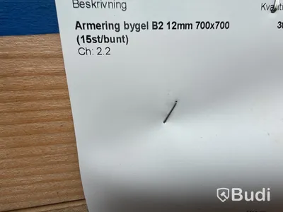 150 st. Armering rakstål 6m, ink vinklar