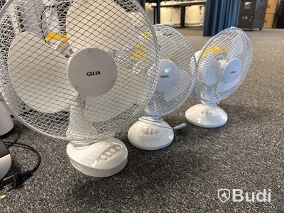 Diverse ventilationsprodukter, lamineringsmaskin, tangentbord och skrivare