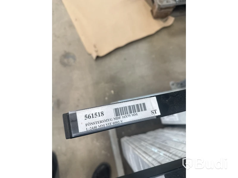 12 st. Fönstersmyg MDF 16X75mm Vit - Spårad, 561518
