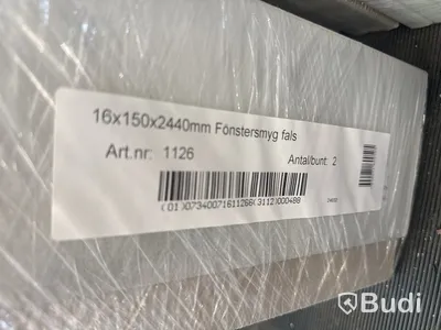 18 st. Fönstersmyg 16x150 mm falsad l:2440 mm vit ncs 0502-y, 604097