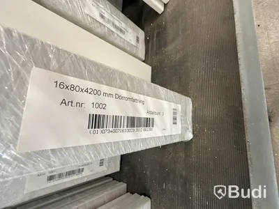 24 st. Dörromfattning mdf 16x80mm l:4200 mm vit 0502-y, 402946